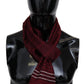 Missoni Red Striped Wool Blend Unisex Neck Wrap Red