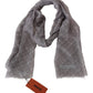 Missoni Gray Plaid Wool Unisex Neck Wrap Scarf