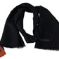 Missoni Black Wool Knit Unisex Neck Wrap Fringe Scarf