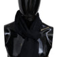 Missoni Black Wool Knit Unisex Neck Wrap Fringe Scarf