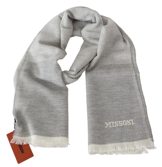 Missoni Beige 100% Wool Unisex Neck Wrap Scarf