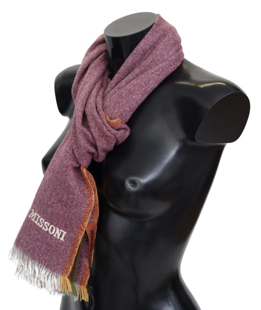 Missoni Maroon 100% Cashmere Unisex Wrap  Scarf