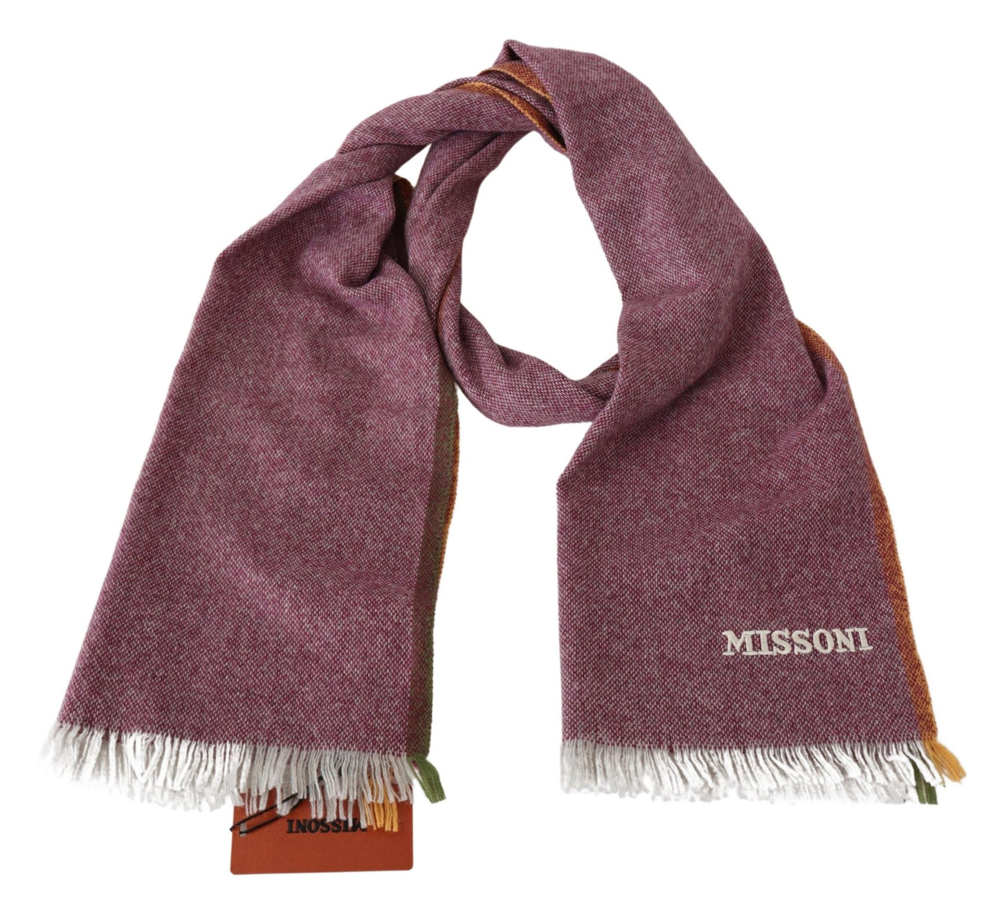 Missoni Maroon 100% Cashmere Unisex Wrap  Scarf