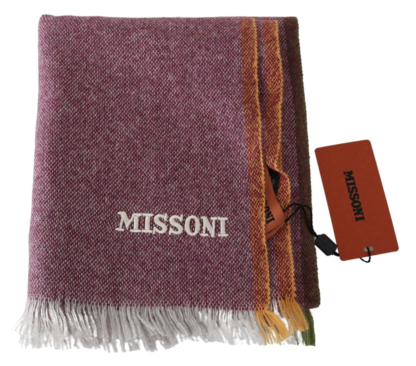 Missoni Maroon 100% Cashmere Unisex Wrap  Scarf