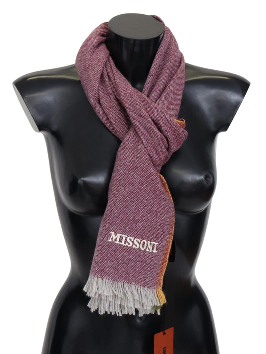 Missoni Maroon 100% Cashmere Unisex Wrap  Scarf