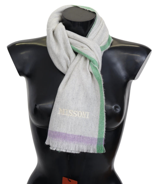 Missoni Beige 100% Cashmere Unisex Wrap Scarf