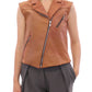 La Maison du Couturier Brown Leather Jacket Vest