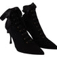 Dolce & Gabbana Black Stretch Short Ankle Boots Shoes