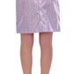 Licia Florio Purple Viscose Above-Knee Wrap Skirt