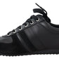 Dolce & Gabbana Black Logo Leather Casual Sneakers Shoes