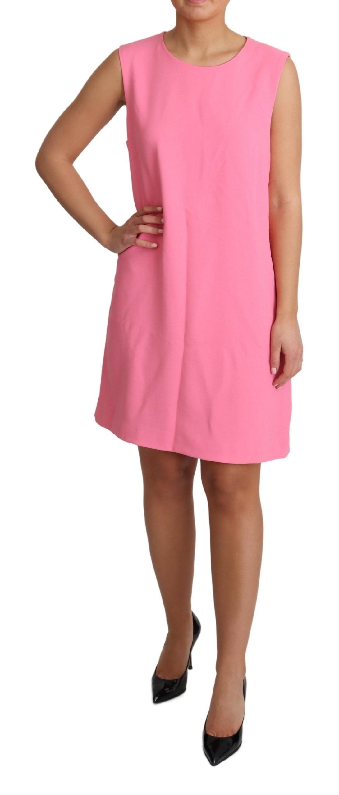 Dolce & Gabbana Pink Shift Sleeveless Knee Length Dress