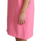 Dolce & Gabbana Pink Shift Sleeveless Knee Length Dress