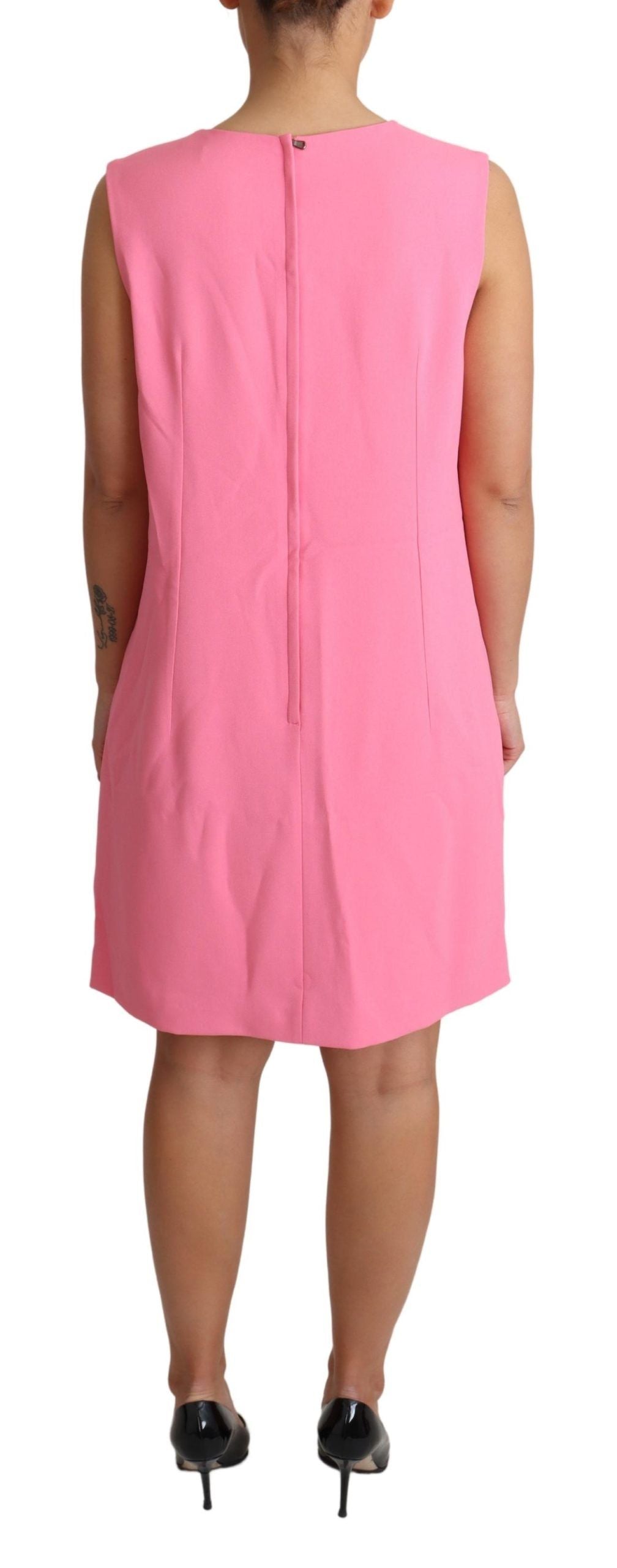 Dolce & Gabbana Pink Shift Sleeveless Knee Length Dress