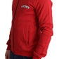 Dolce & Gabbana Red DG Motor Club Zippered Cardigan Sweater