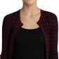 Dolce & Gabbana Black Red Striped Viscose Cardigan Sweater