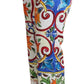 Dolce & Gabbana Multicolor Majolica Print Trouser  Cotton Pants