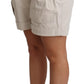 Dolce & Gabbana Beige Cotton Pleated High Waist Casual Shorts