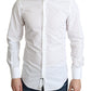 Dolce & Gabbana White Cotton Long Sleeves Men Formal Shirt