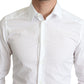 Dolce & Gabbana White Cotton Long Sleeves Men Formal Shirt