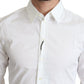 Dolce & Gabbana White Cotton Stretch Men Formal SICILIA Shirt