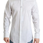 Dolce & Gabbana White Stripes Cotton Formal Dress Shirt