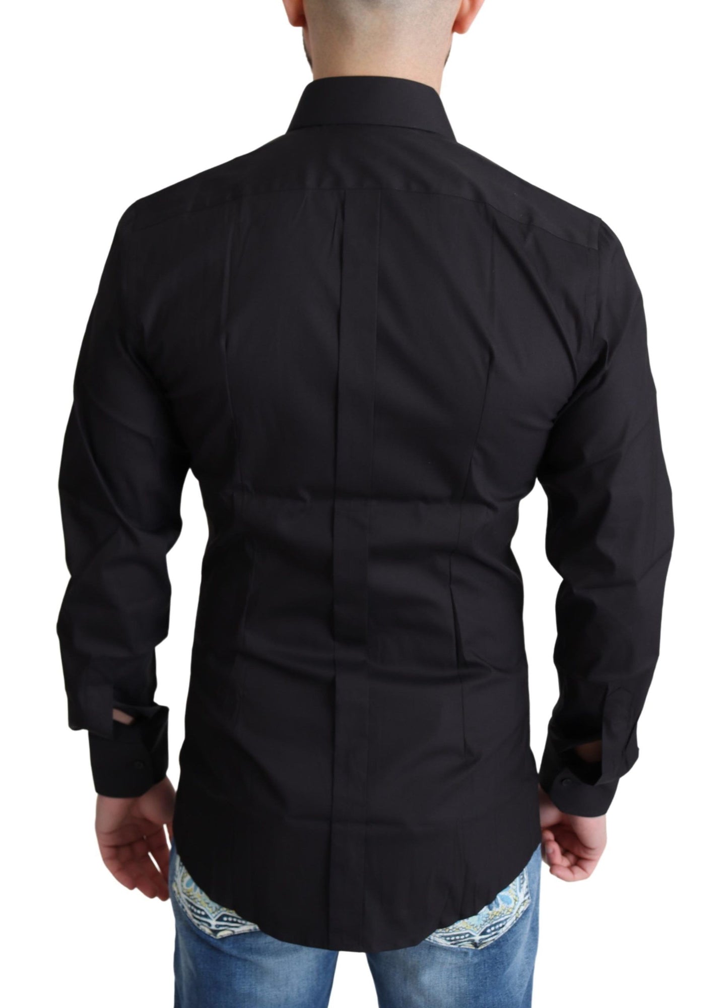 Dolce & Gabbana GOLD Black Slim Fit Button Shirt