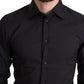 Dolce & Gabbana GOLD Black Slim Fit Button Shirt