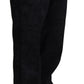 Dolce & Gabbana Black Jaquard Formal Men Trouser Pants