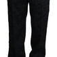 Dolce & Gabbana Black Jaquard Formal Men Trouser Pants