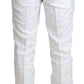 Dolce & Gabbana Elegant White Brocade Dress Pants