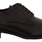 Dolce & Gabbana Black Leather Lace Up Mens Formal Derby Shoes