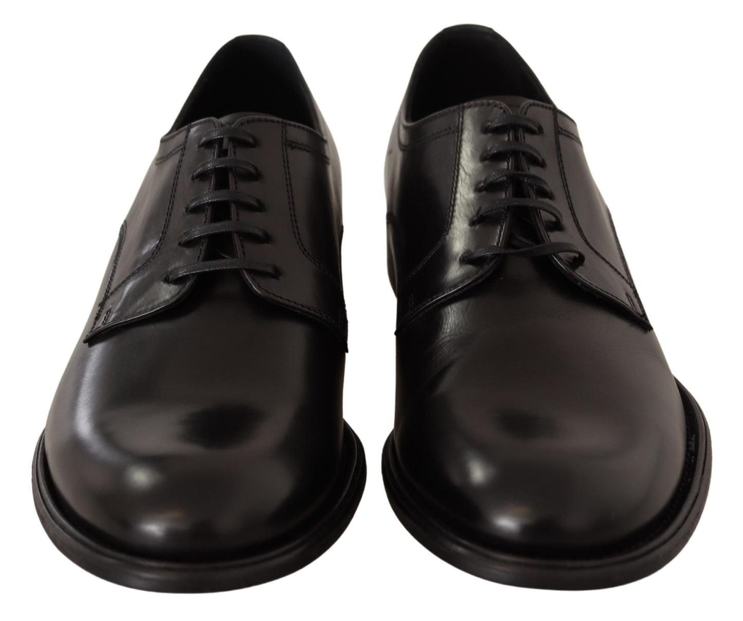 Dolce & Gabbana Black Leather Lace Up Mens Formal Derby Shoes