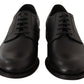 Dolce & Gabbana Black Leather Lace Up Mens Formal Derby Shoes