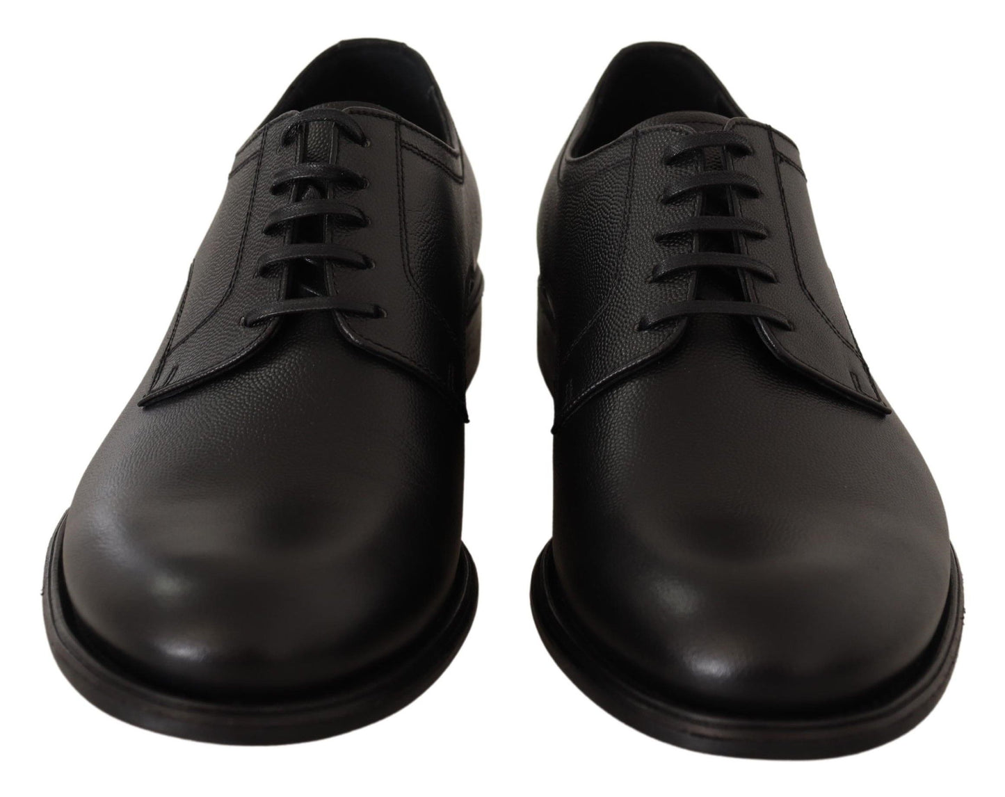 Dolce & Gabbana Black Leather Lace Up Mens Formal Derby Shoes