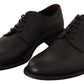 Dolce & Gabbana Black Leather Lace Up Mens Formal Derby Shoes