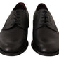 Dolce & Gabbana Black Leather Lace Up Mens Formal Derby Shoes