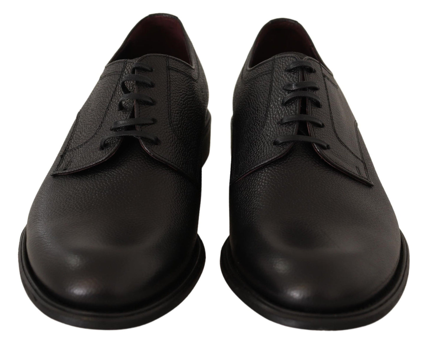 Dolce & Gabbana Black Leather Lace Up Mens Formal Derby Shoes