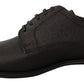 Dolce & Gabbana Black Leather Lace Up Mens Formal Derby Shoes