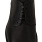 Dolce & Gabbana Black Leather Lace Up Mens Formal Derby Shoes