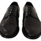 Dolce & Gabbana Black Leather Exotic Skins Formal Shoes