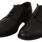 Dolce & Gabbana Black Leather Oxford Wingtip Formal Dress Shoes