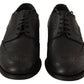 Dolce & Gabbana Black Leather Oxford Wingtip Formal Dress Shoes