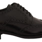 Dolce & Gabbana Black Leather Oxford Wingtip Formal Shoes