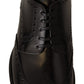 Dolce & Gabbana Black Leather Oxford Wingtip Formal Shoes