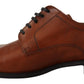 Dolce & Gabbana Brown Leather Lace Up Mens Formal Derby Shoes