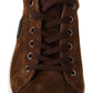 Dolce & Gabbana Brown Suede Leather Sneakers