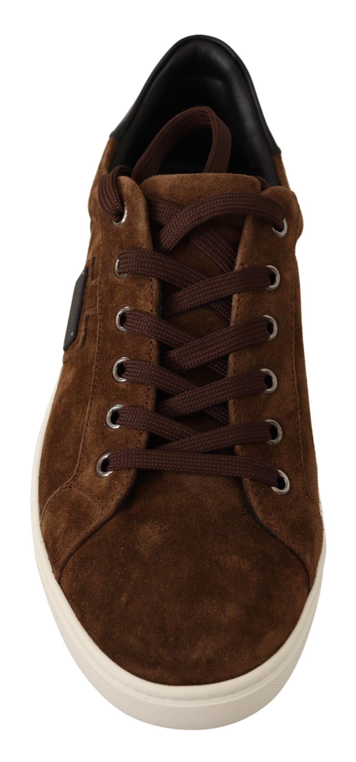 Dolce & Gabbana Brown Suede Leather Sneakers