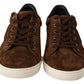 Dolce & Gabbana Brown Suede Leather Sneakers