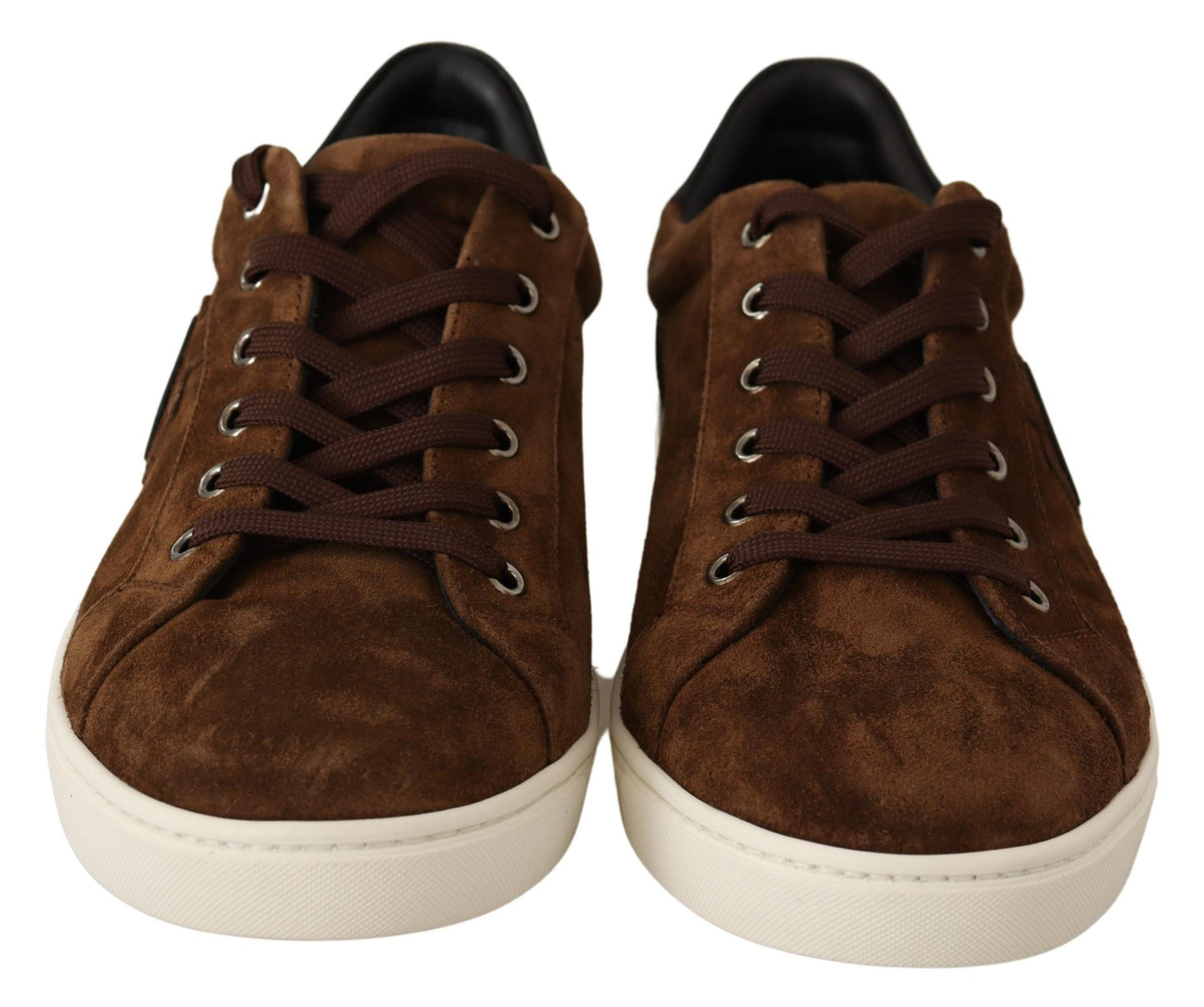 Dolce & Gabbana Brown Suede Leather Sneakers