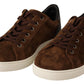 Dolce & Gabbana Brown Suede Leather Sneakers